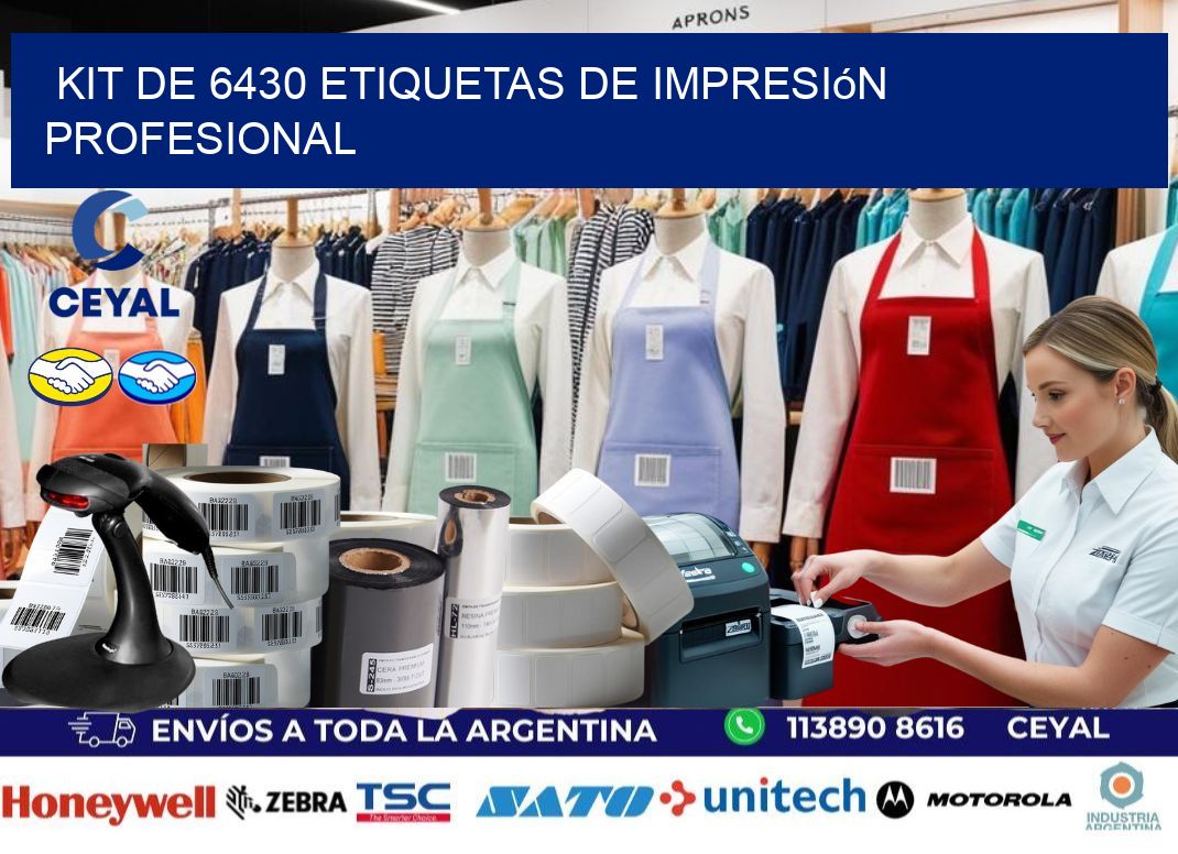 Kit de 6430 etiquetas de impresión profesional
