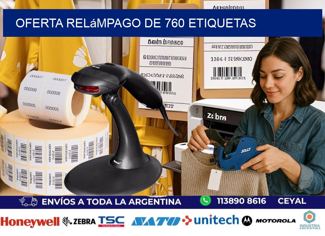 Oferta relámpago de 760 etiquetas