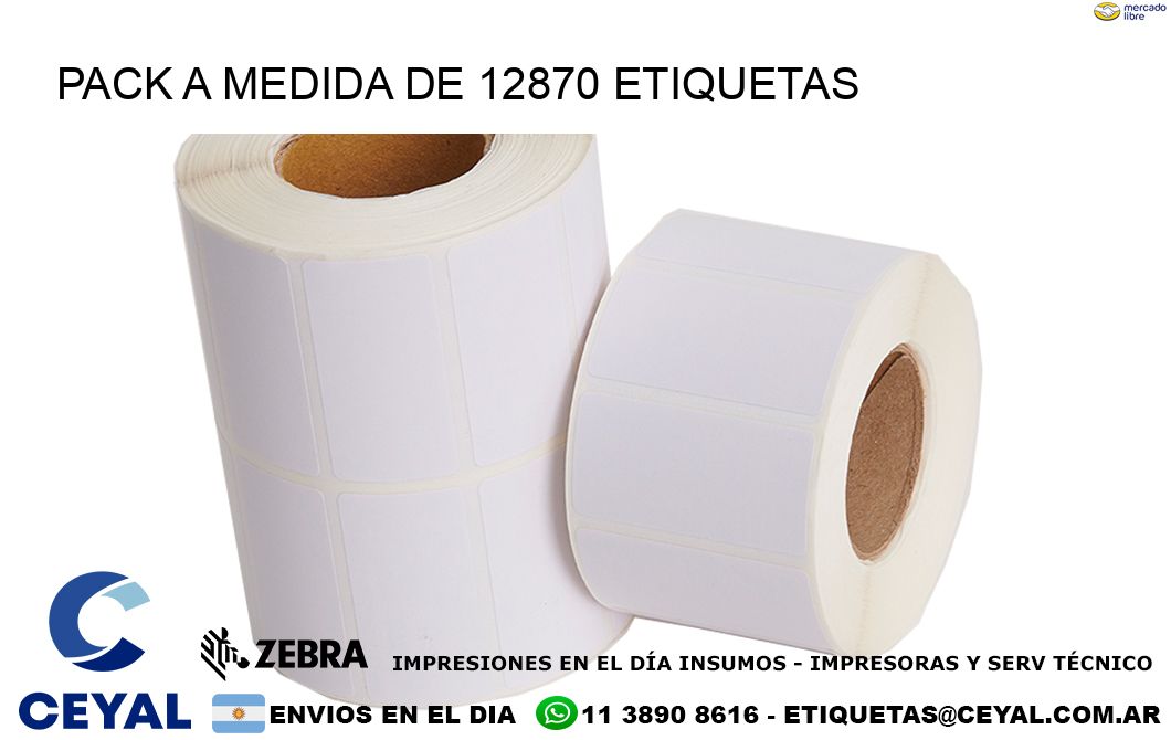 Pack a medida de 12870 etiquetas
