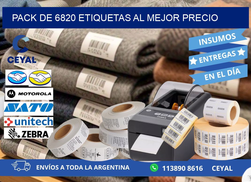 Pack de 6820 etiquetas al mejor precio