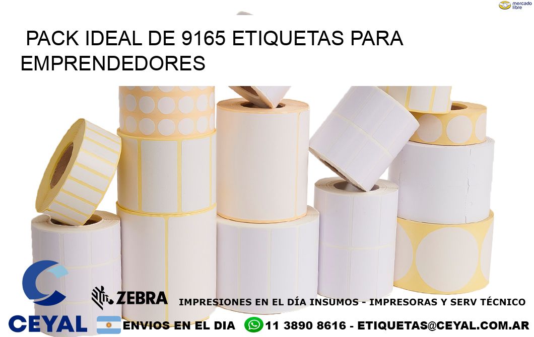 Pack ideal de 9165 etiquetas para emprendedores