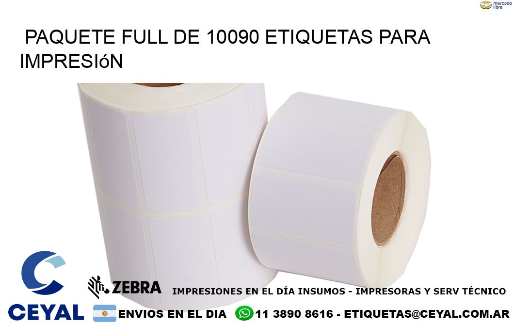 Paquete full de 10090 etiquetas para impresión