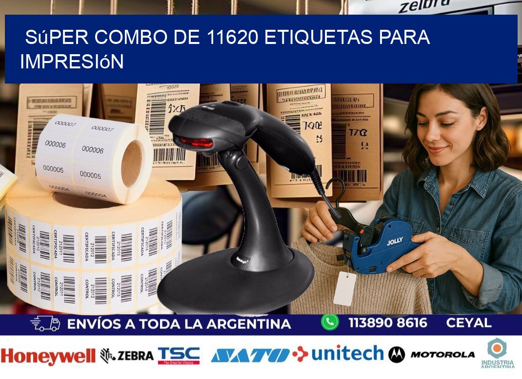 Súper combo de 11620 etiquetas para impresión