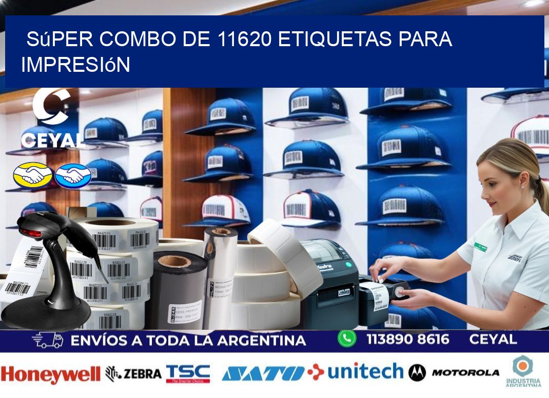 Súper combo de 11620 etiquetas para impresión