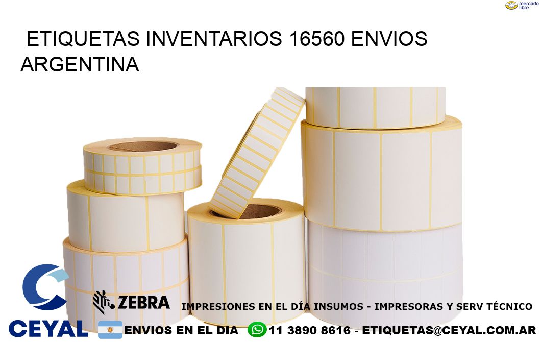 etiquetas inventarios 16560 ENVIOS ARGENTINA