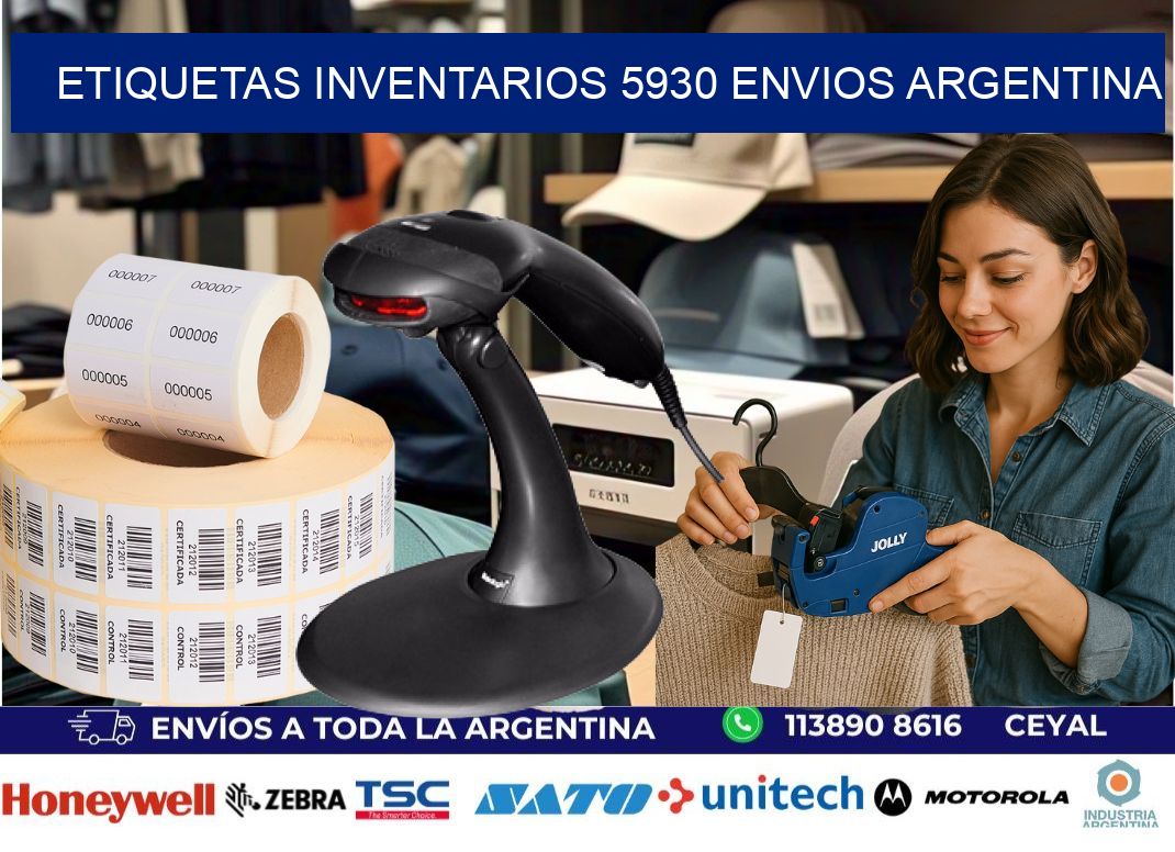 etiquetas inventarios 5930 ENVIOS ARGENTINA
