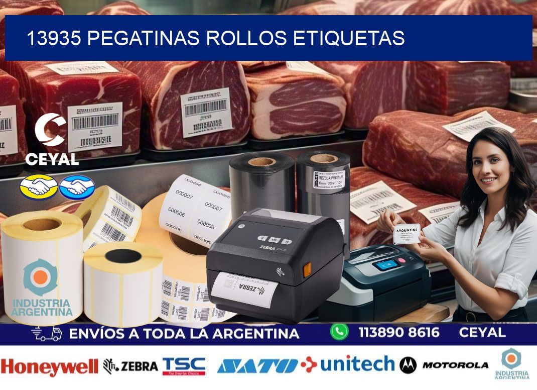 13935 Pegatinas rollos etiquetas