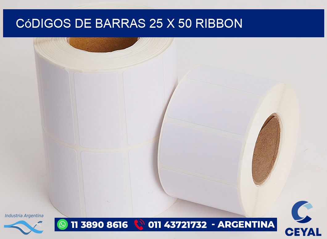 Códigos de Barras 25 x 50 ribbon