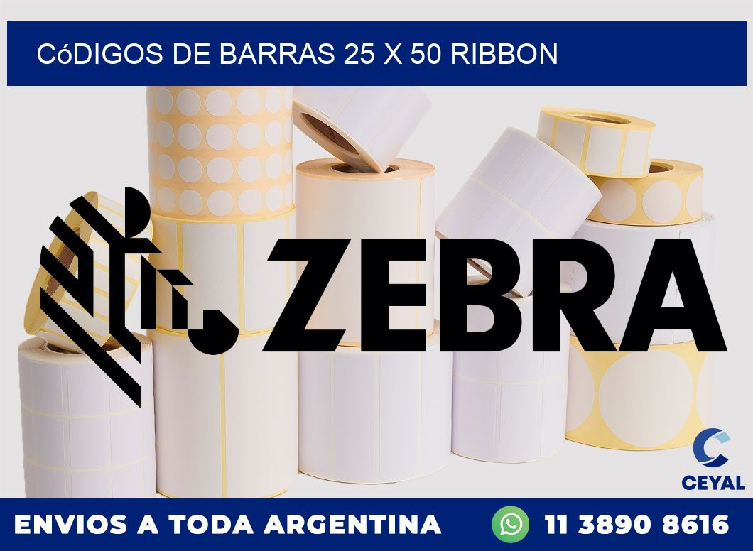 Códigos de Barras 25 x 50 ribbon