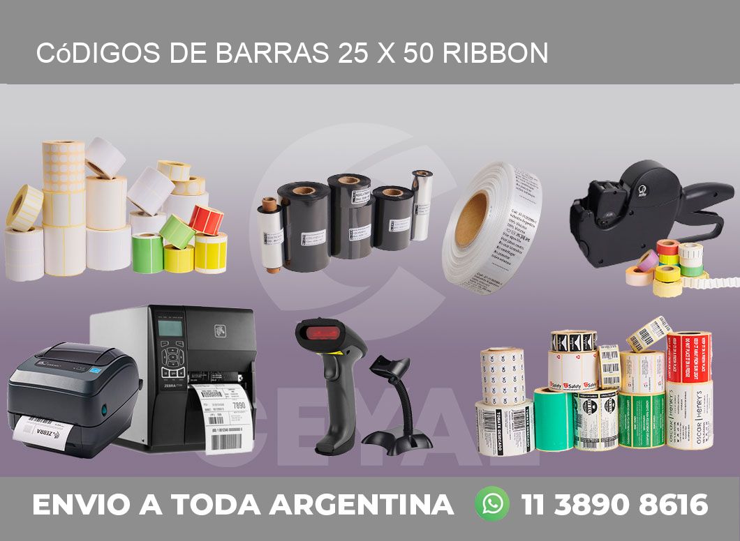 Códigos de Barras 25 x 50 ribbon