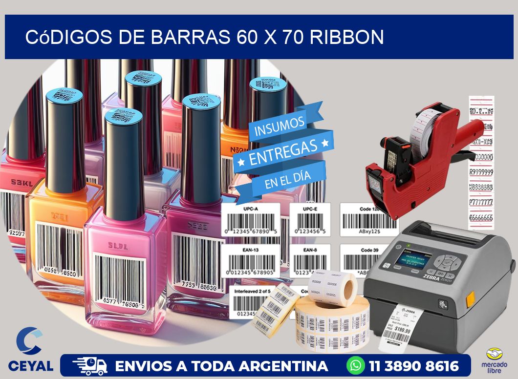 Códigos de Barras 60 x 70 ribbon