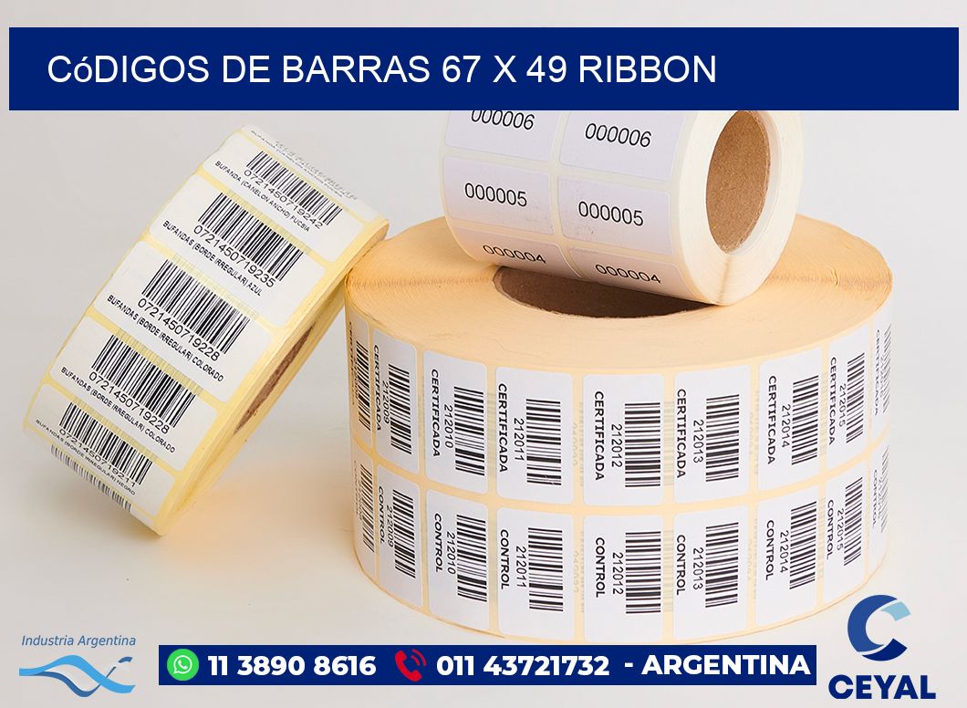 Códigos de Barras 67 x 49 ribbon