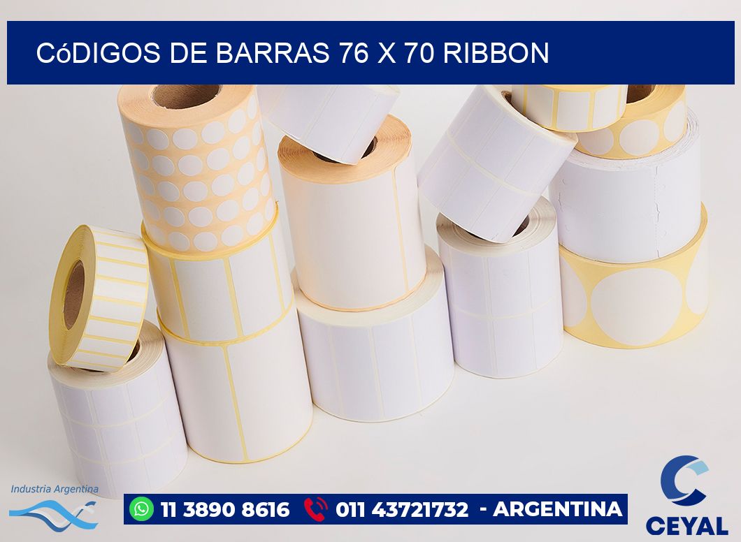 Códigos de Barras 76 x 70 ribbon