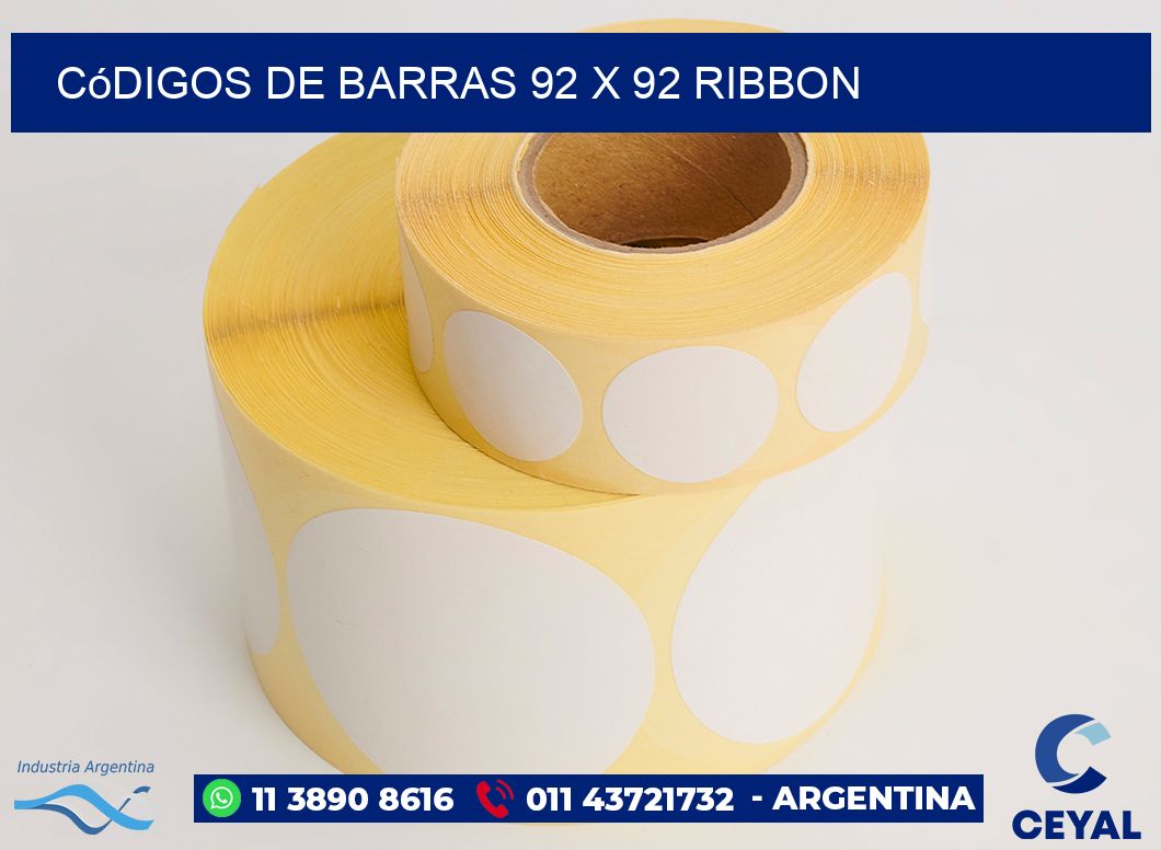 Códigos de Barras 92 x 92 ribbon