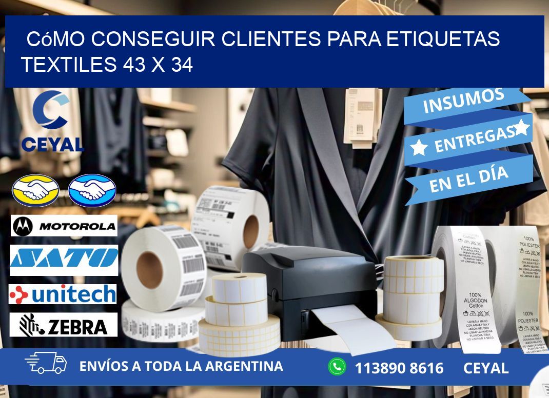 Cómo Conseguir Clientes para Etiquetas Textiles 43 x 34