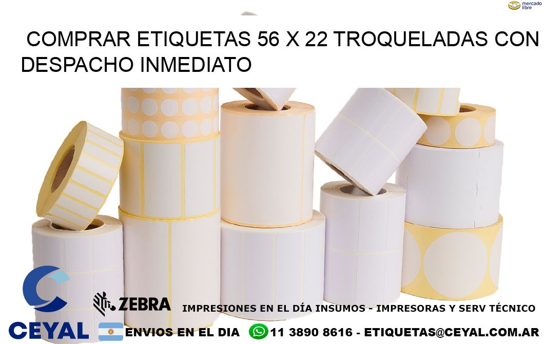 Comprar etiquetas 56 x 22 troqueladas con despacho inmediato