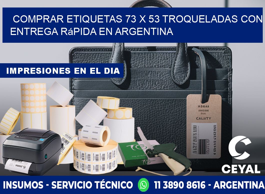 Comprar etiquetas 73 x 53 troqueladas con entrega rápida en Argentina