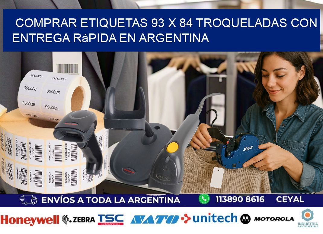 Comprar etiquetas 93 x 84 troqueladas con entrega rápida en Argentina