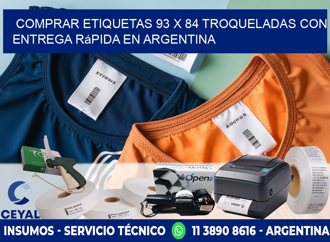 Comprar etiquetas 93 x 84 troqueladas con entrega rápida en Argentina
