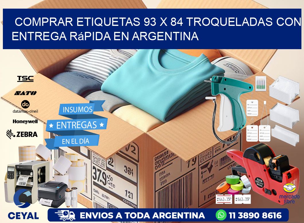 Comprar etiquetas 93 x 84 troqueladas con entrega rápida en Argentina