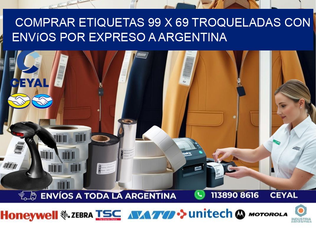 Comprar etiquetas 99 x 69 troqueladas con envíos por expreso a Argentina