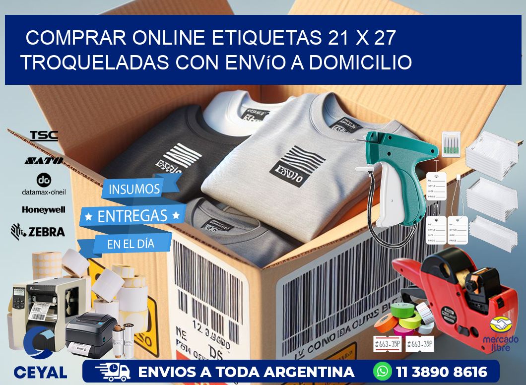 Comprar online etiquetas 21 x 27 troqueladas con envío a domicilio