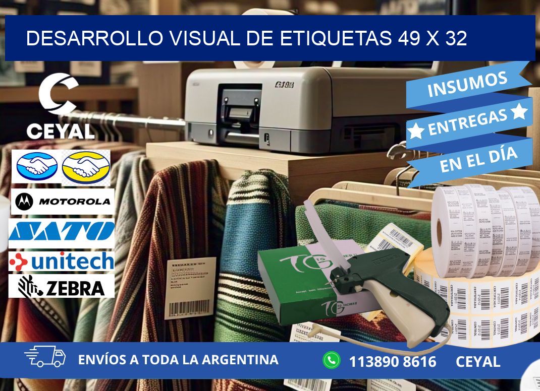 Desarrollo visual de etiquetas 49 x 32
