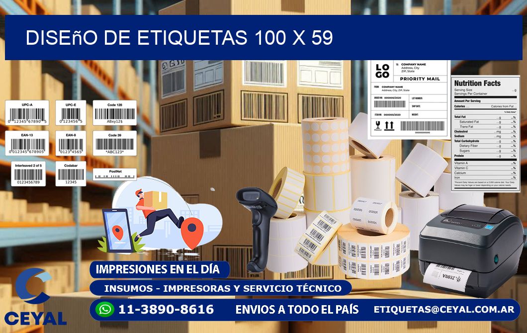 Diseño de etiquetas 100 x 59
