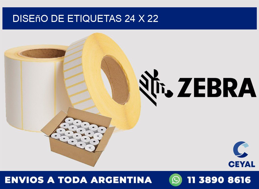Diseño de etiquetas 24 x 22