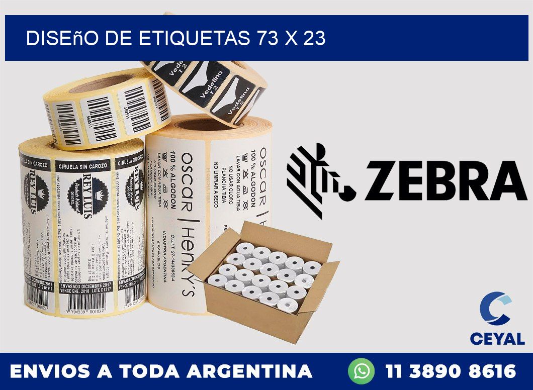 Diseño de etiquetas 73 x 23