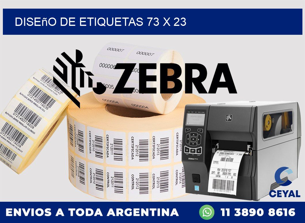 Diseño de etiquetas 73 x 23