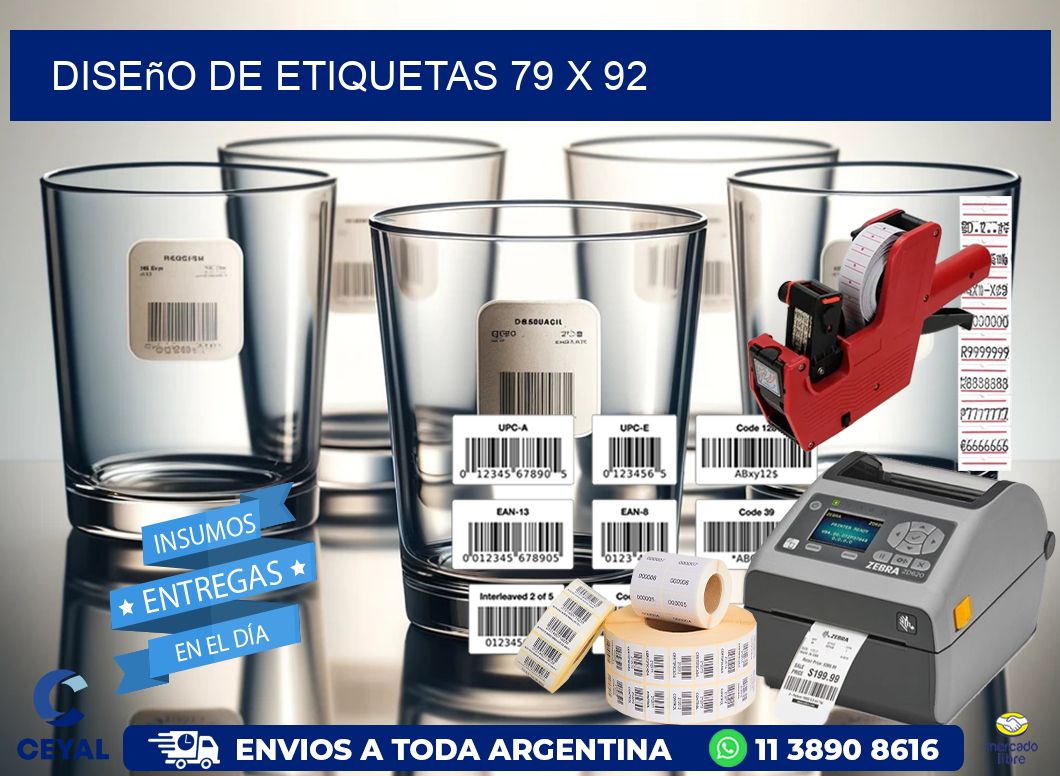 Diseño de etiquetas 79 x 92