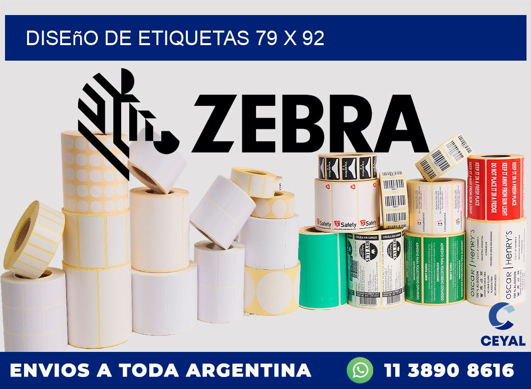 Diseño de etiquetas 79 x 92