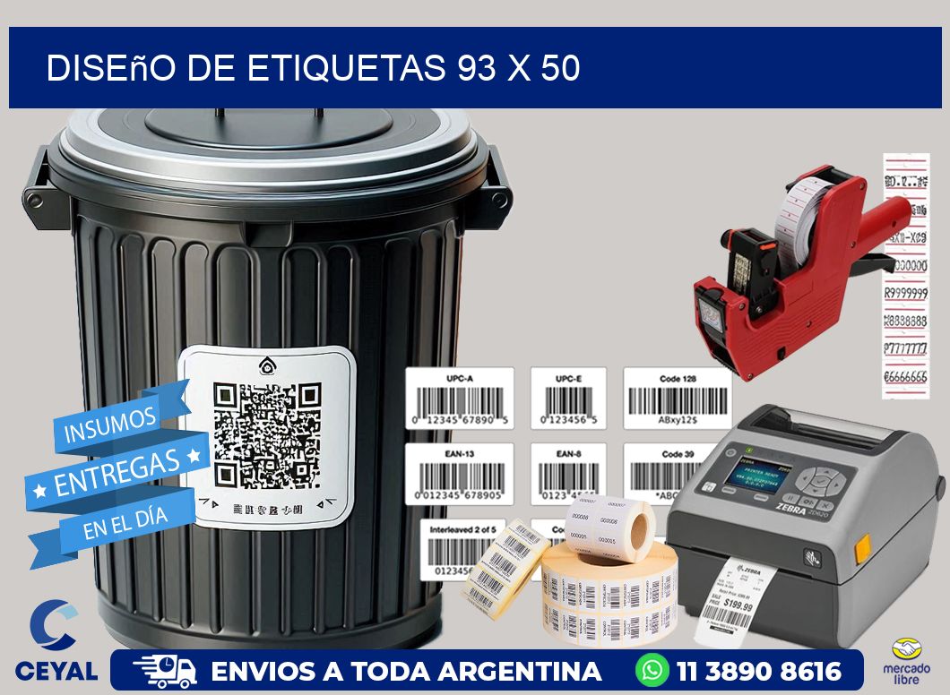 Diseño de etiquetas 93 x 50