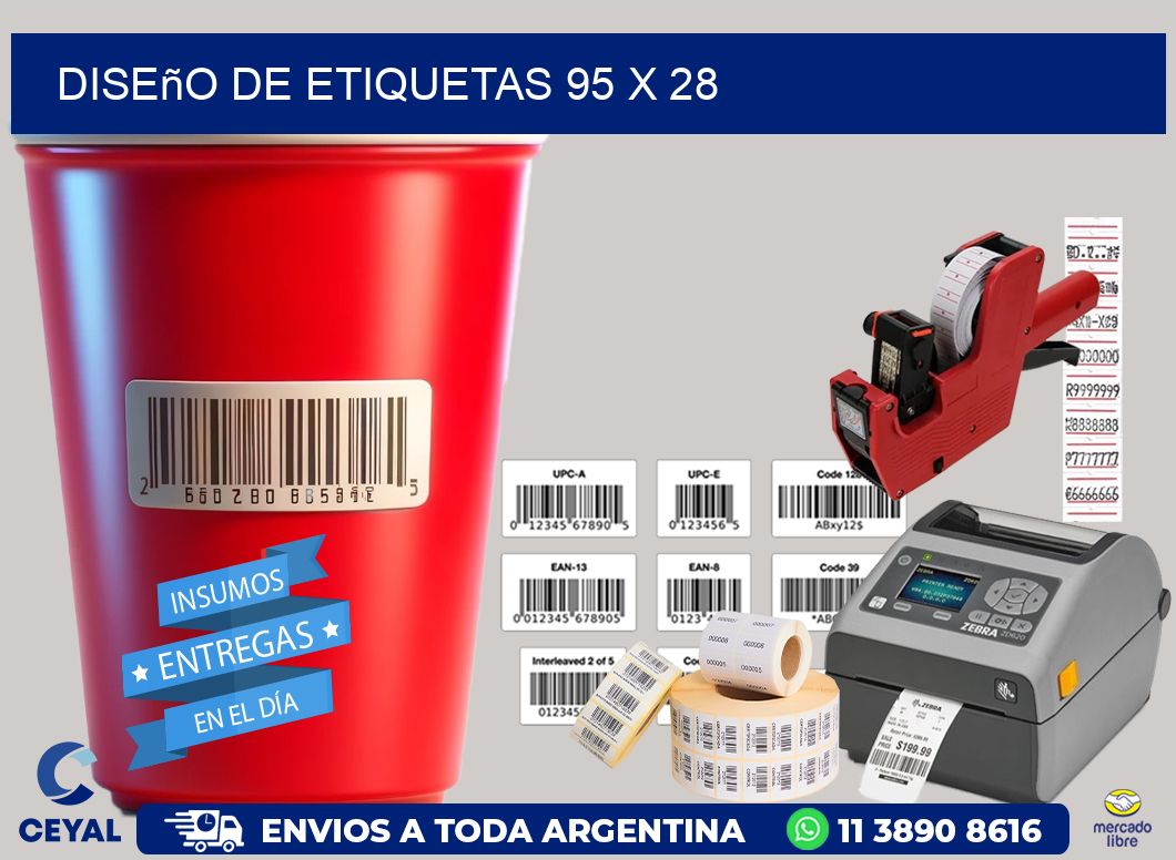 Diseño de etiquetas 95 x 28