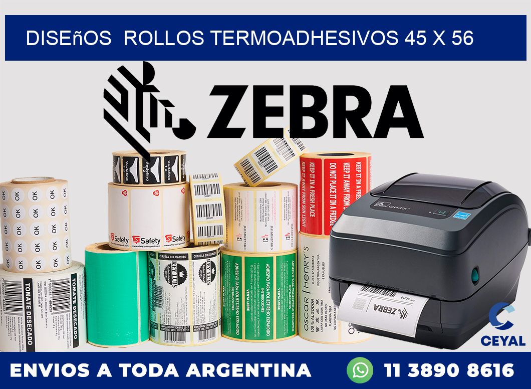 Diseños  ROLLOS TERMOADHESIVOS 45 x 56