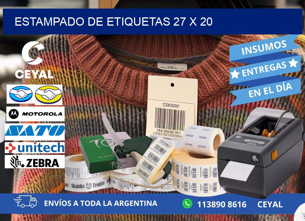 Estampado de etiquetas 27 x 20