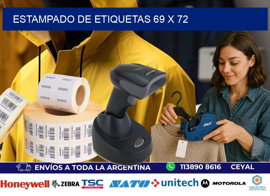 Estampado de etiquetas 69 x 72