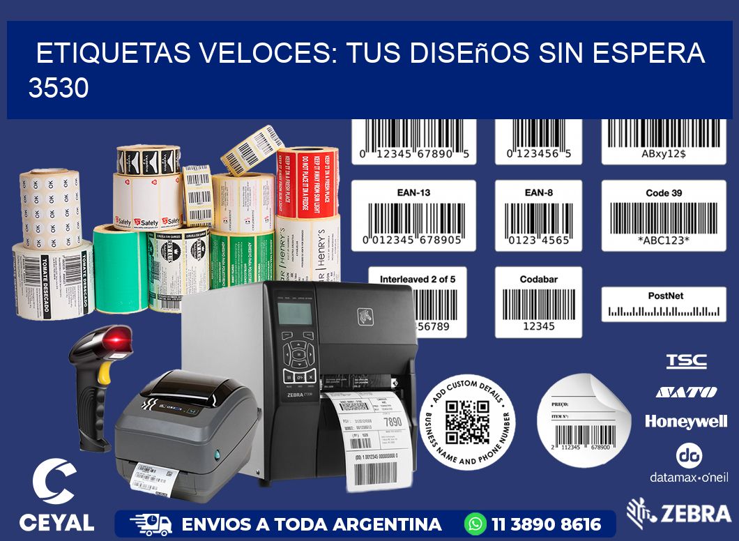 Etiquetas Veloces: Tus Diseños sin Espera 3530