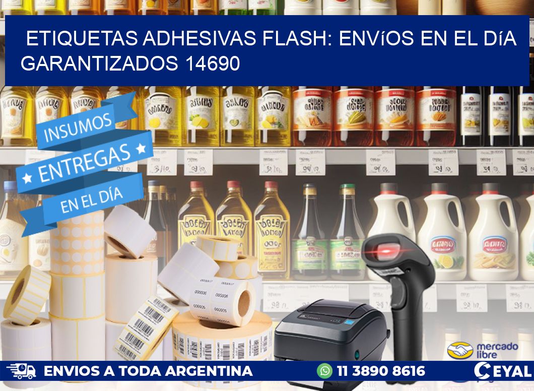 Etiquetas adhesivas Flash: Envíos en el Día Garantizados 14690