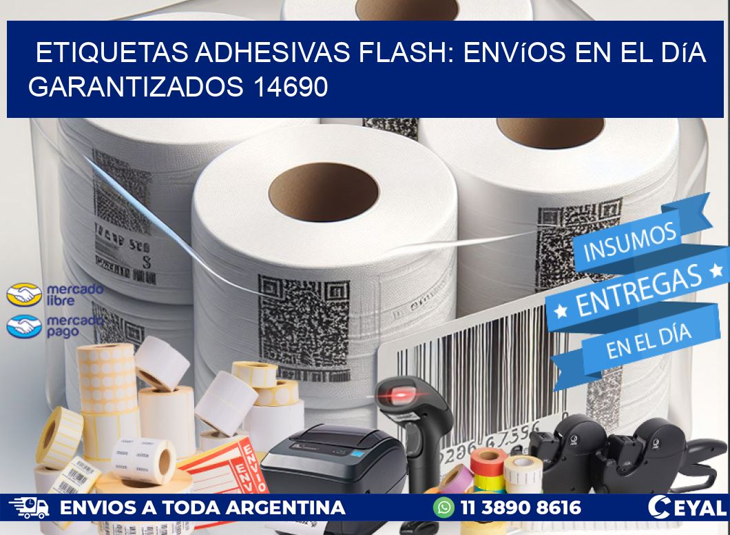 Etiquetas adhesivas Flash: Envíos en el Día Garantizados 14690