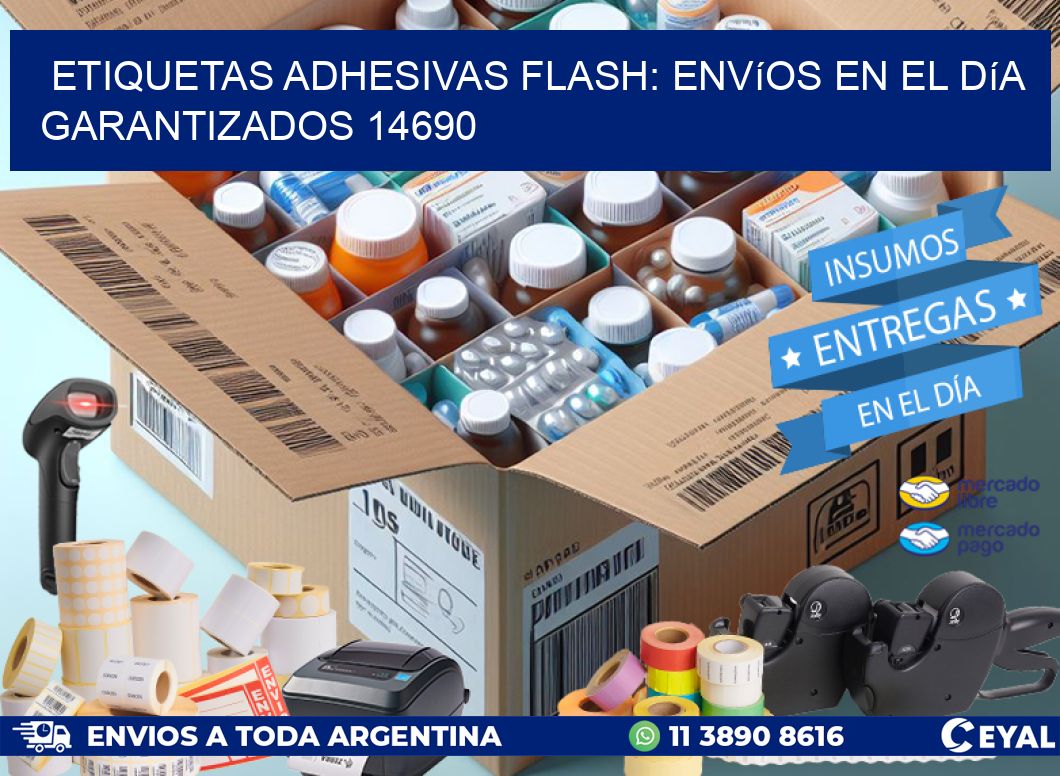 Etiquetas adhesivas Flash: Envíos en el Día Garantizados 14690