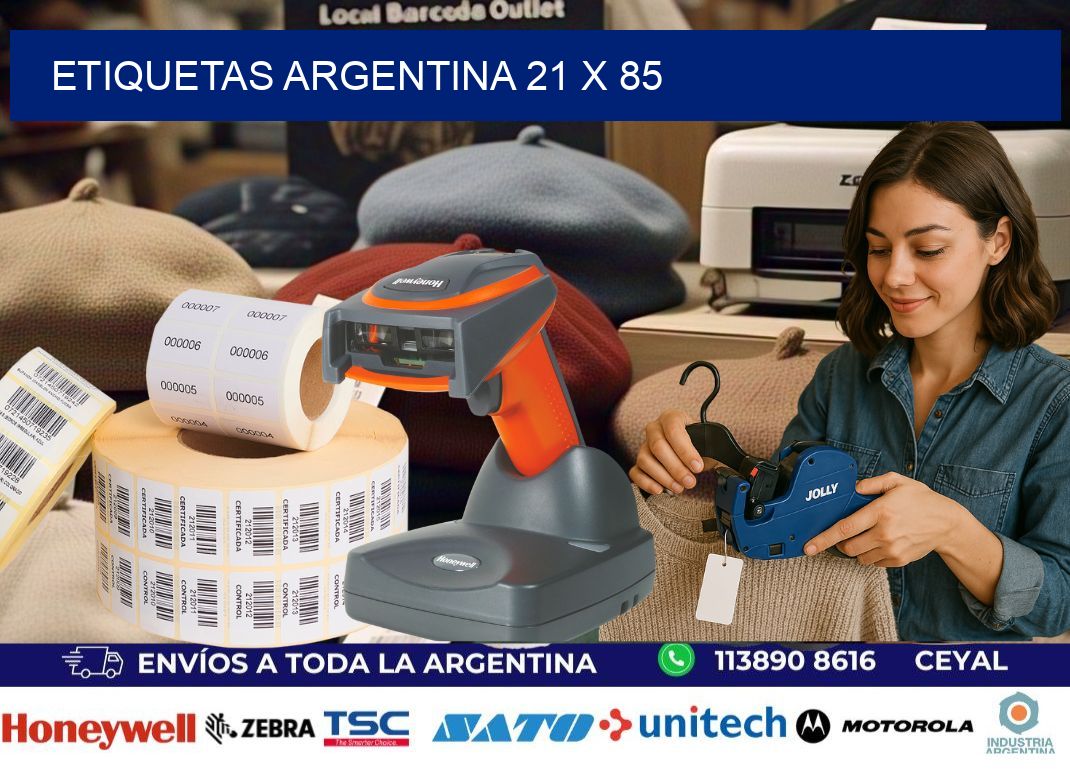 Etiquetas argentina 21 x 85