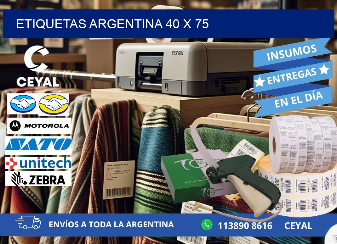 Etiquetas argentina 40 x 75