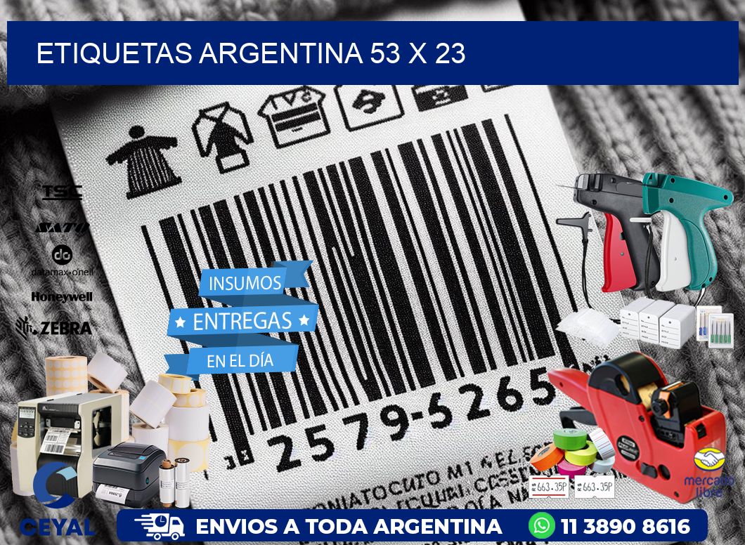 Etiquetas argentina 53 x 23
