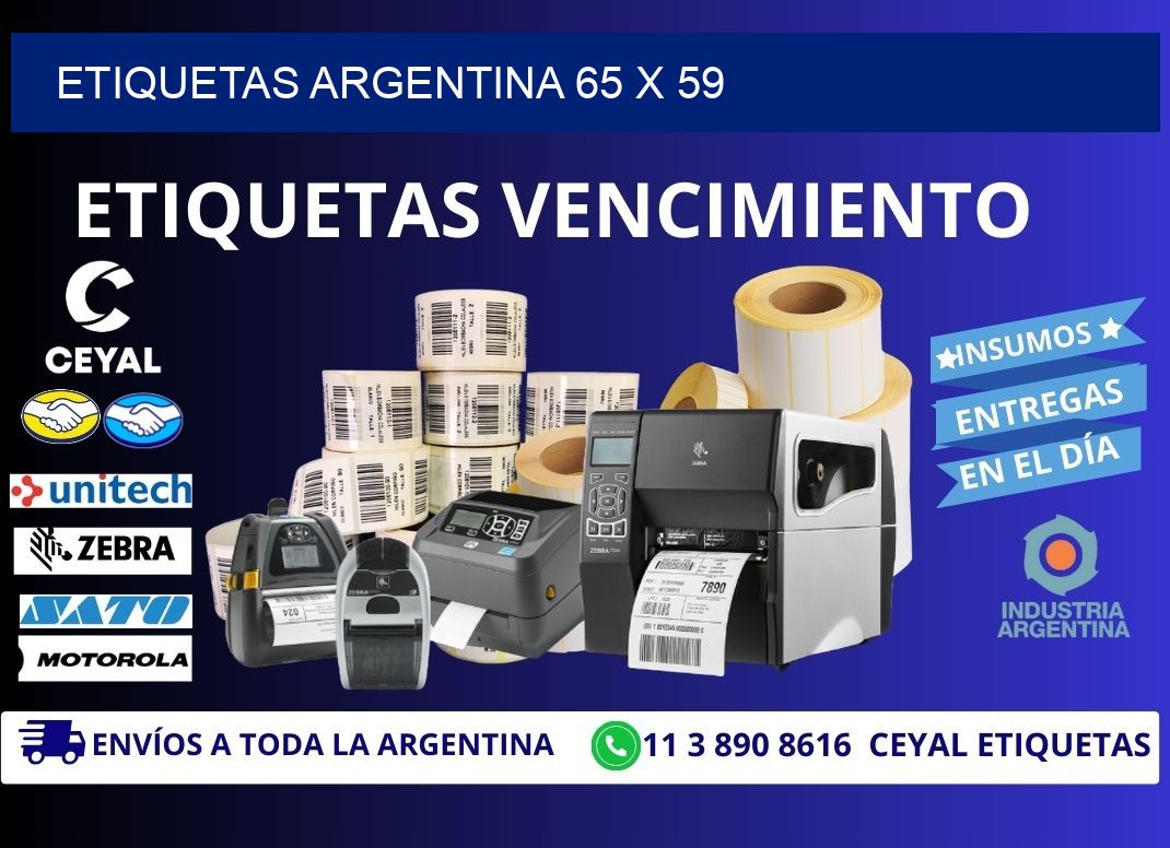 Etiquetas argentina 65 x 59