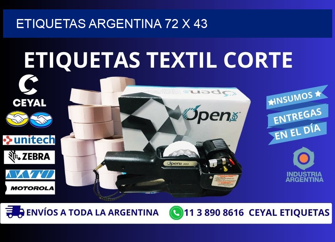 Etiquetas argentina 72 x 43