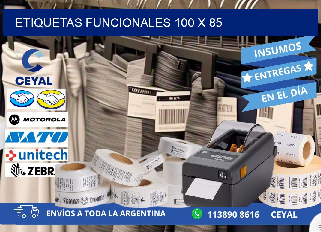Etiquetas funcionales 100 x 85