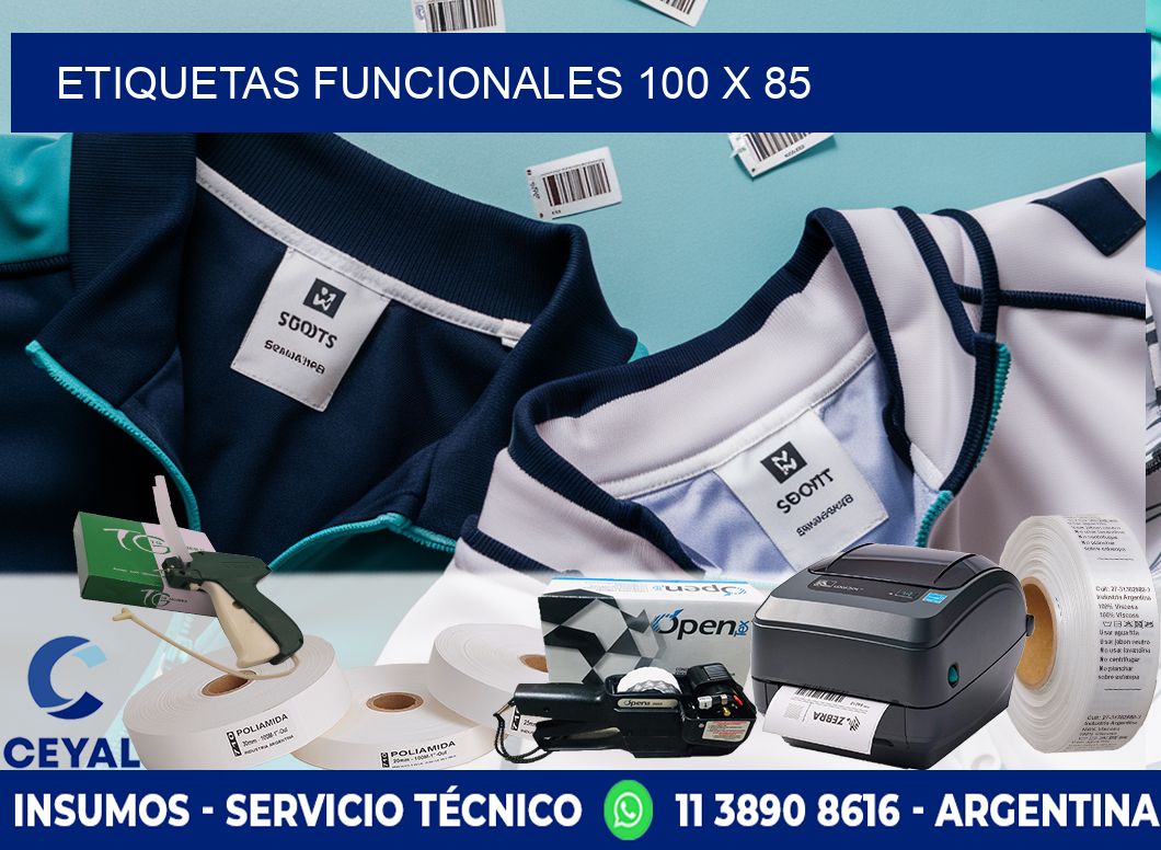 Etiquetas funcionales 100 x 85