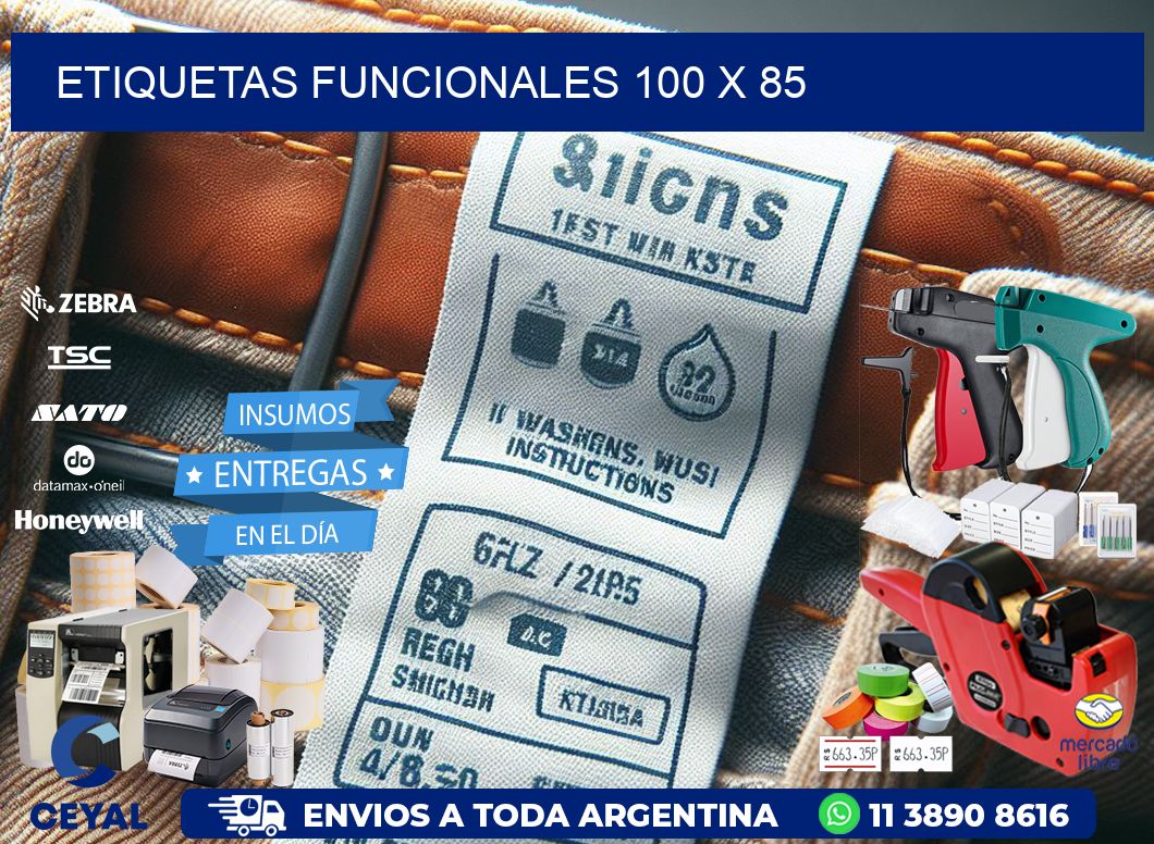Etiquetas funcionales 100 x 85